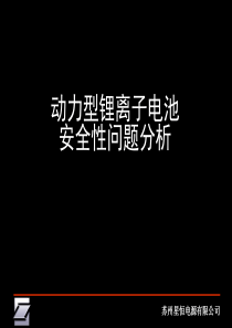 动力型锂离子电池安全性问题分析