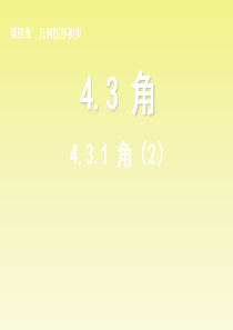 浙江省绍兴县西藏民族中学七年级数学上册 4.3.1 角课件(2) (新版)新人教版