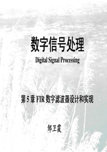 第五章 FIR数字滤波器设计和实现