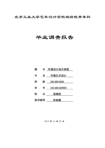 环境设计综合调查报告