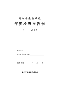 2016年度民办非企业单位年检报告书