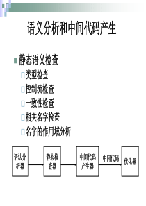 编译原理语义分析和中间代码产生