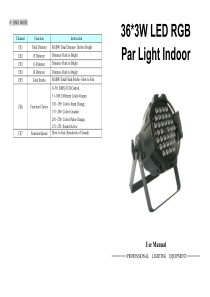 36颗LED帕灯说明书(英文)