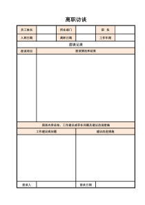 员工访谈记录表