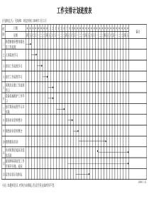工作安排计划进度表