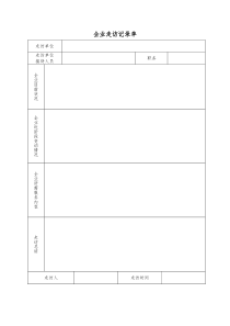 企业走访记录单