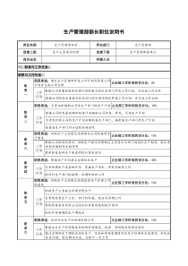 仪器生产企业生产管理部部长职位说明书