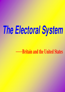 TheElectoralSystem英国与美国选举制度