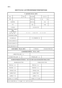 高校学生应征入伍学费补偿国家助学贷款代偿申请表