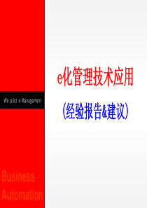 企业E化管理技蠫应用（PPT52页）