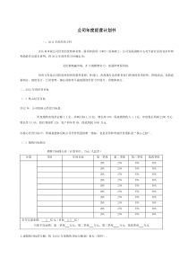 公司年度经营计划书(模板)