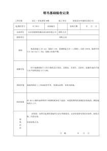 塔吊基础验收记录