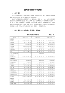 贵州茅台财务分析报告