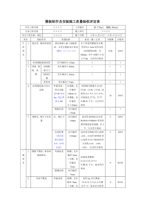 模板制作及安装施工质量验收评定表