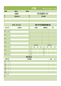 工作周报模板excel模板