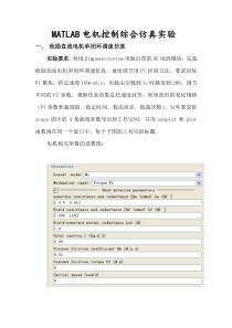 MATLAB电机控制综合仿真实验