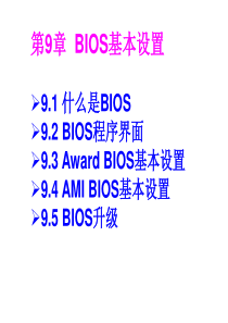 计算机组装与维护-BIOS基本设置资料