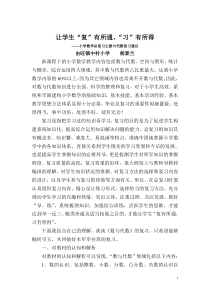 【优质】小学数学总复习之数与代数复习建议