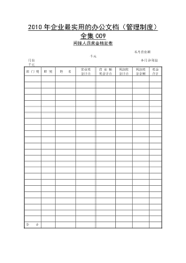 XXXX年企业最实用的办公文档(管理制度)全集009