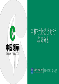 当前烟草行业经济运行态势分析（PPT53页)