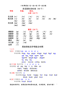 英语国际音标表(发音字母及单词举例)