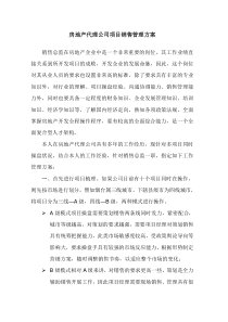 房地产代理公司项目销售管理方案