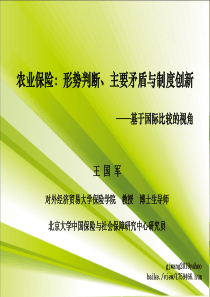 2019-农业保险形势判断主要矛盾与制度创新-文档资料