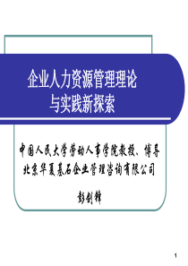 企业人力资源管理理论与实践新探索(彭剑锋)