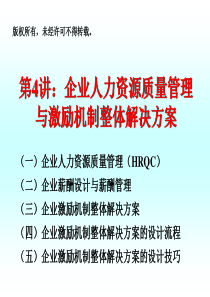 企业人力资源质量管理与激励机制整体解决方案