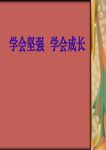 主题班会课件学会坚强学会成长ppt品质修养成长篇主题班会课件PPT