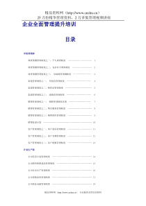 企业全面管理提升培训（DOC182页）