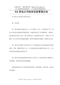 XX供电公司政务信息管理办法