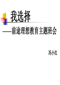 我选择前途理想教育主题班会目标理想主题班会课件PPT