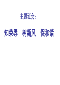 知荣辱树新风促和谐国家学校班集体篇主题班会课件PPT