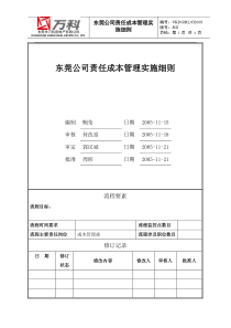 万科责任成本管理实施细则