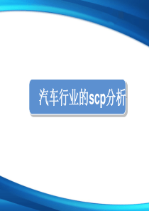 汽车行业的scp分析