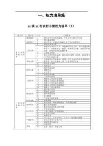 村农村小微权力清单()