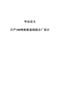 日产300吨制浆造纸综合厂设计毕业论文