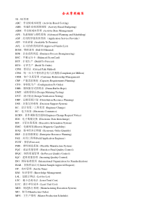 企业常用管理术语英文缩写