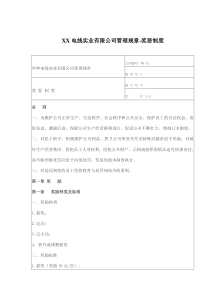 XX电线实业有限公司管理规章-奖惩制度(doc9)(1)