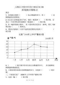 人教版小学数学四年级下册统计折线统计图练习练习题