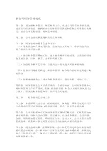 新公司财务管理制度