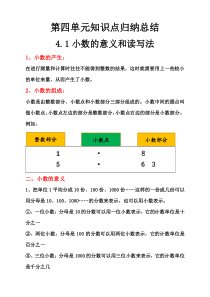 人教版四年级数学下册第四单元知识点归纳总结