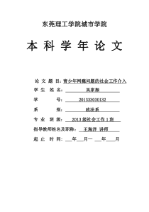 青少年网瘾问题的社会工作介入