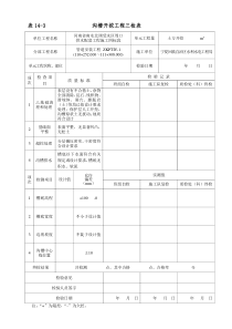 表14-3沟槽开挖三检表