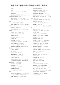 人教版高中英语必修一至必修五单词(带音标)