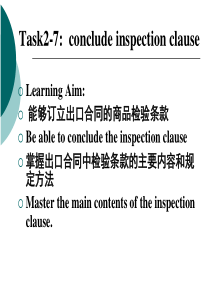 能够订立出口合同的商品检验条款Beabletoconcludetheinspection