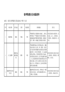 安全风险清单