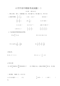 小学六年级数学总复习专题测试卷