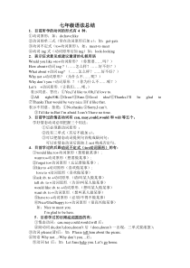 人教版七年级英语语法总结